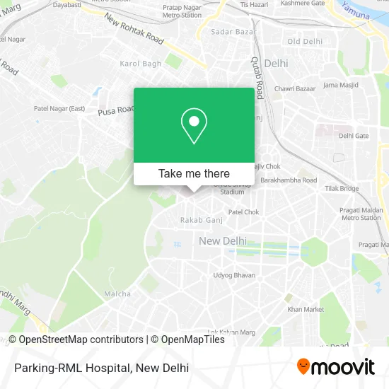 Parking-RML Hospital map