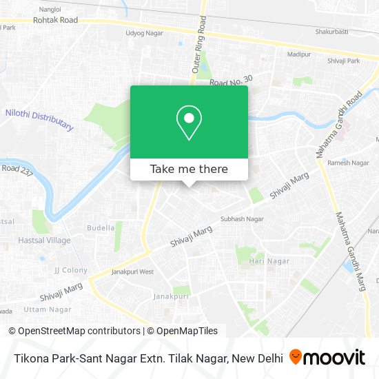 Tikona Park-Sant Nagar Extn. Tilak Nagar map