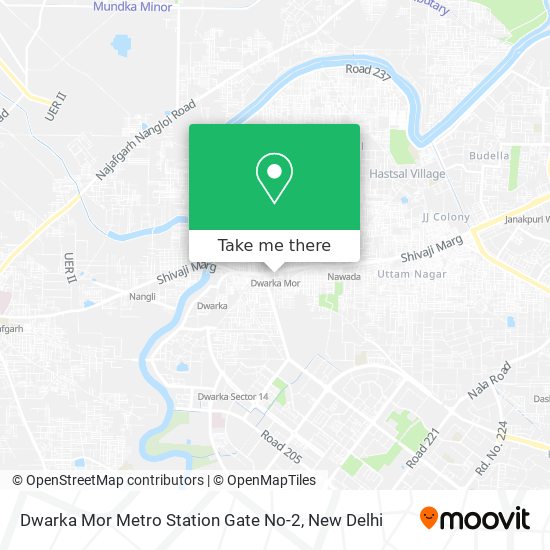 Dwarka Mor Metro Station Gate No-2 map