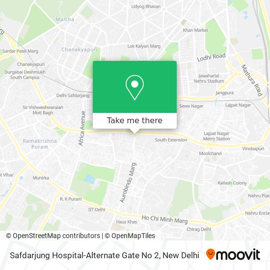 Safdarjung Hospital-Alternate Gate No 2 map