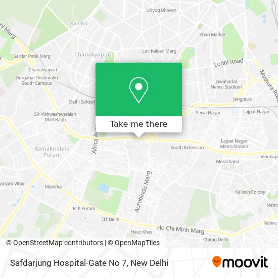 Safdarjung Hospital-Gate No 7 map