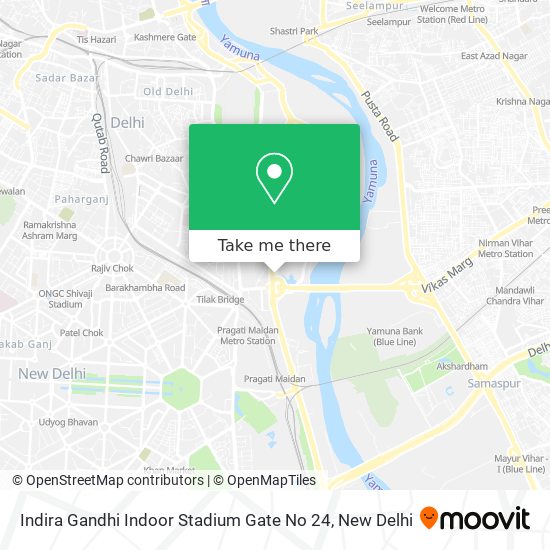 Indira Gandhi Indoor Stadium Gate No 24 map