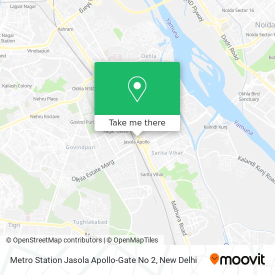 Metro Station Jasola Apollo-Gate No 2 map