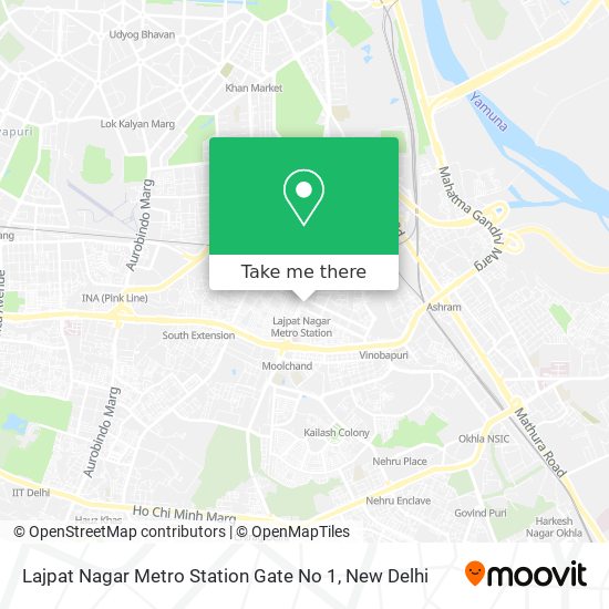 Lajpat Nagar Metro Station Gate No 1 map