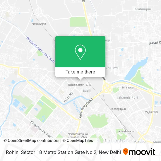 Rohini Sector 18 Metro Station Gate No 2 map