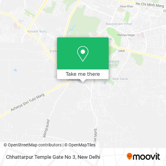 Chhattarpur Temple Gate No 3 map