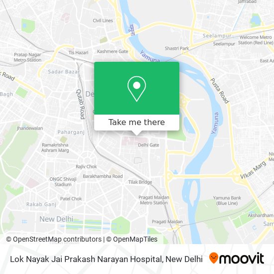 Lok Nayak Jai Prakash Narayan Hospital map