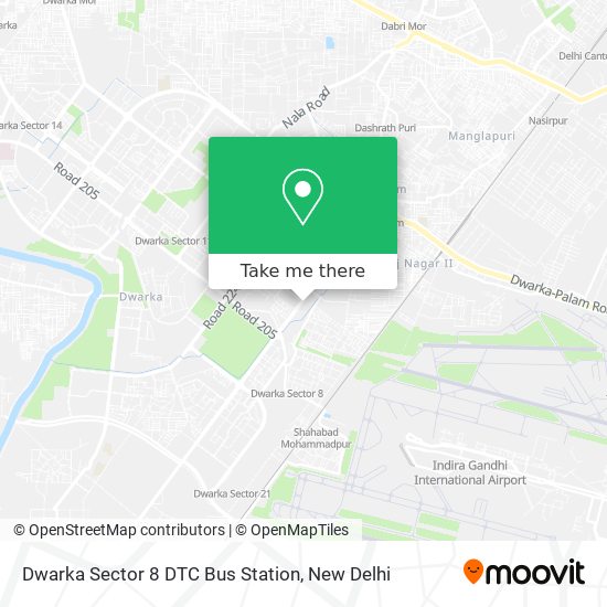 Dwarka Sector 8 DTC Bus Station map