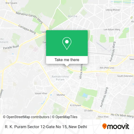 R. K. Puram Sector 12-Gate No 15 map