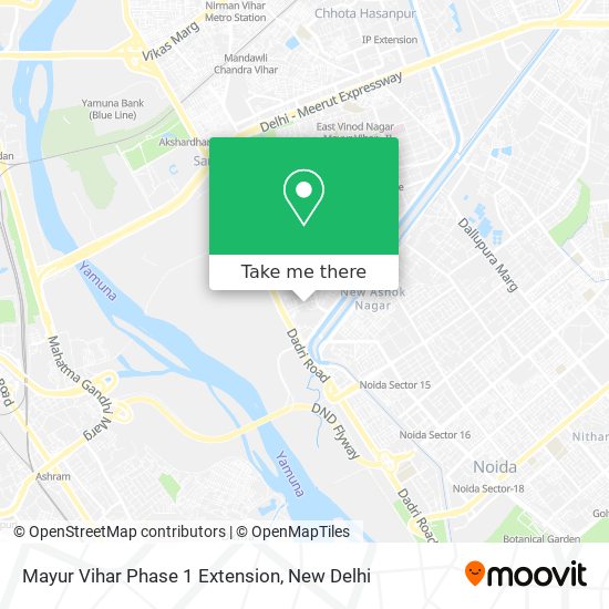 Mayur Vihar Phase 1 Extension map