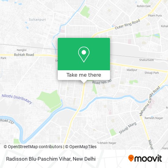 Radisson Blu-Paschim Vihar map