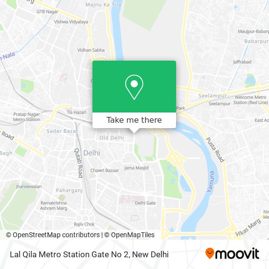 Lal Qila Metro Station Gate No 2 map