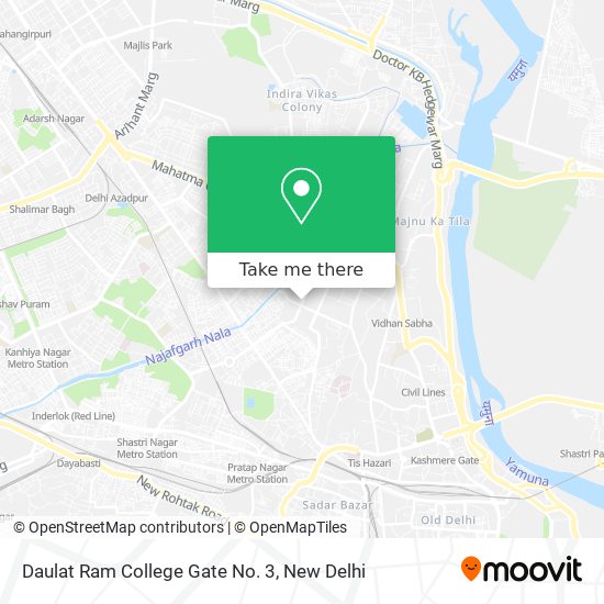 Daulat Ram College Gate No. 3 map