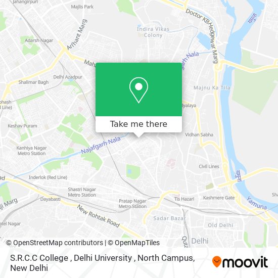 Delhi University North Campus Map How To Get To S.r.c.c College , Delhi University , North Campus By Bus,  Metro Or Train?