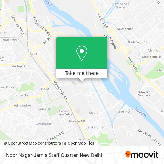 Noor Nagar-Jamia Staff Quarter map