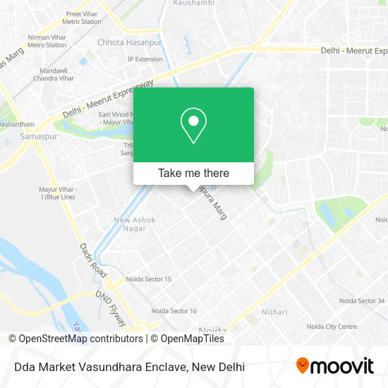 Dda Market Vasundhara Enclave map