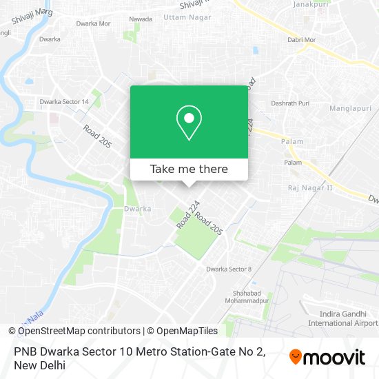 PNB Dwarka Sector 10 Metro Station-Gate No 2 map