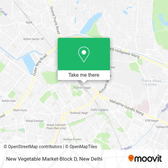 New Sabzi Mandi-Block D map