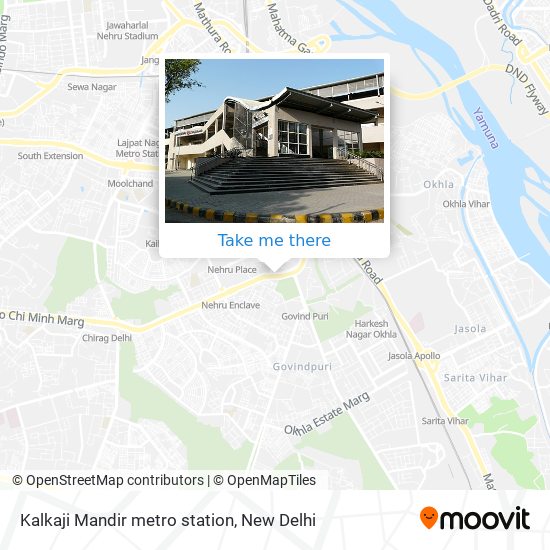 Kalkaji Mandir metro station map