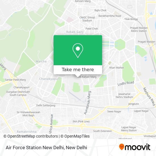 Air Force Station New Delhi map