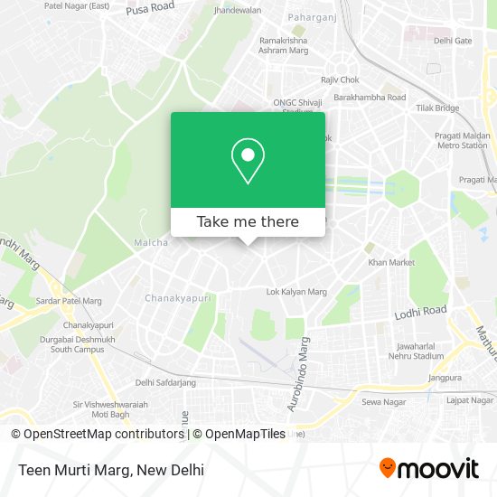 Teen Murti Marg map