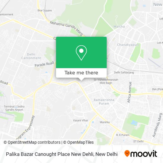 Palika Bazar Canought Place New Dehli map