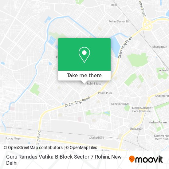 Guru Ramdas Vatika-B Block Sector 7 Rohini map
