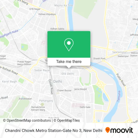 Chandni Chowk Metro Station-Gate No 3 map