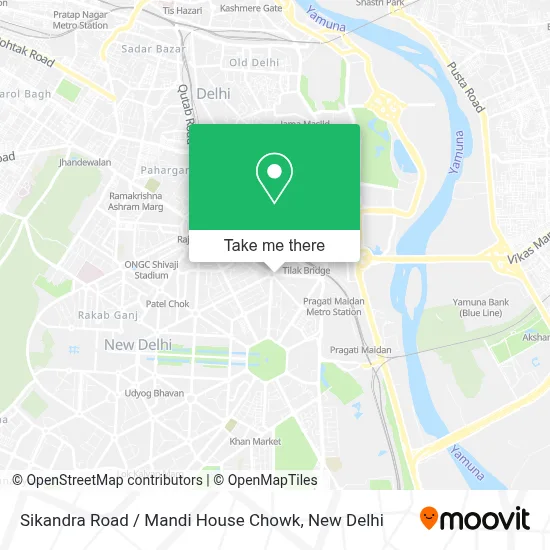Sikandra Road / Mandi House Chowk map