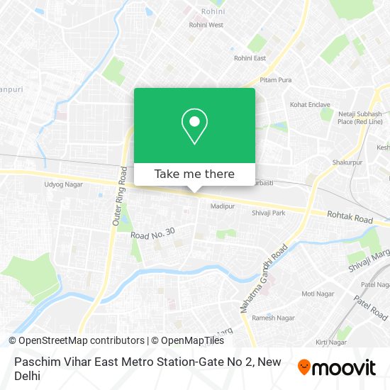 Paschim Vihar East Metro Station-Gate No 2 map
