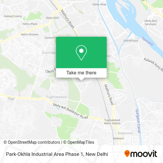 Park-Okhla Industrial Area Phase 1 map