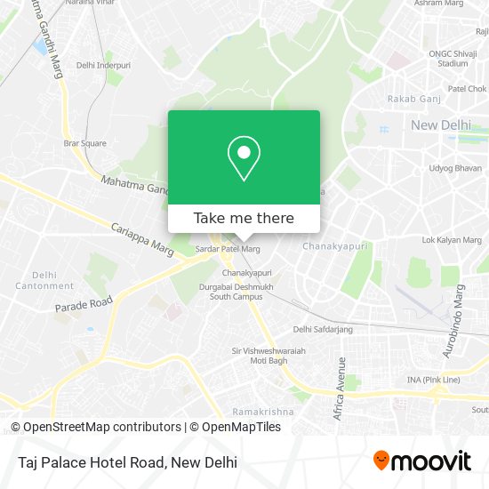 Taj Palace Hotel Road map