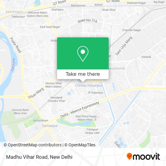 Madhu Vihar Road map