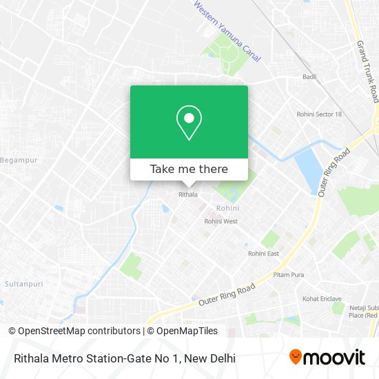 Rithala Metro Station-Gate No 1 map