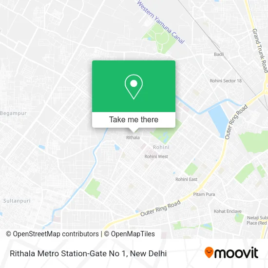 Rithala Metro Station-Gate No 1 map