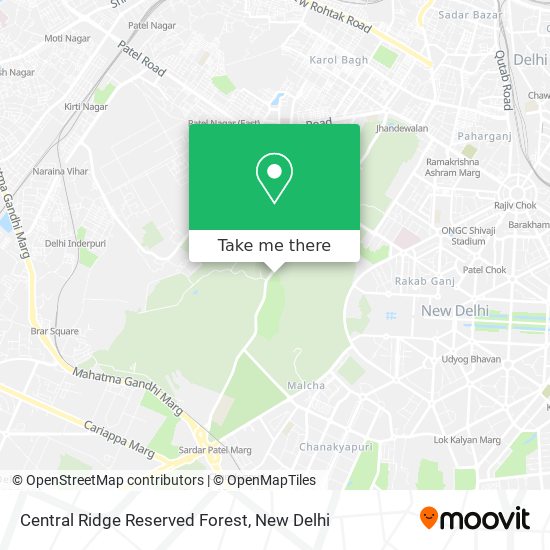 Central Ridge Reserved Forest map