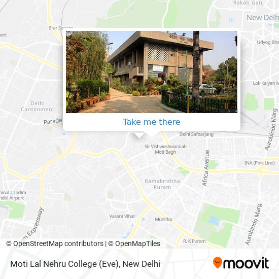 Moti Lal Nehru College (Eve) map