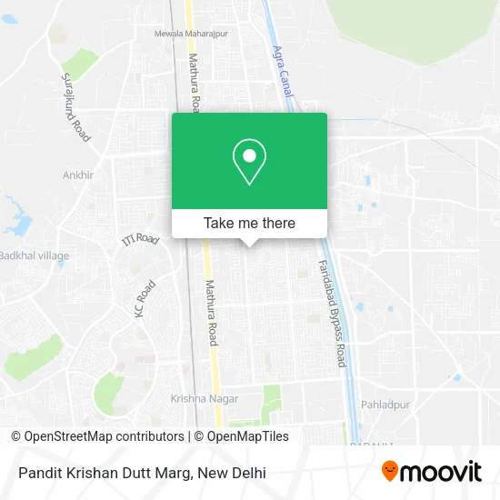 Pandit Krishan Dutt Marg map