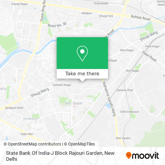 State Bank Of India-J Block Rajouri Garden map