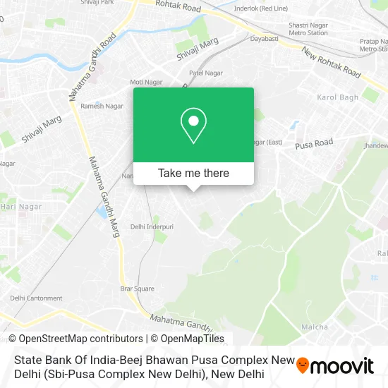 State Bank Of India-Beej Bhawan Pusa Complex New Delhi (Sbi-Pusa Complex New Delhi) map