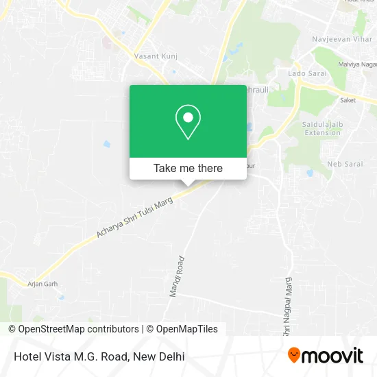 Hotel Vista M.G. Road map