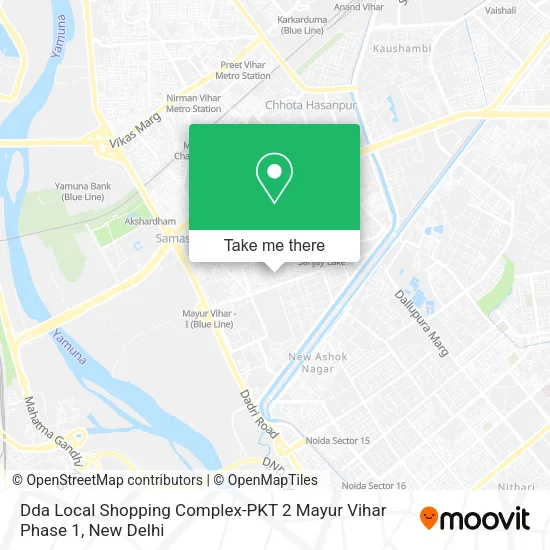 Dda Local Shopping Complex-PKT 2 Mayur Vihar Phase 1 map