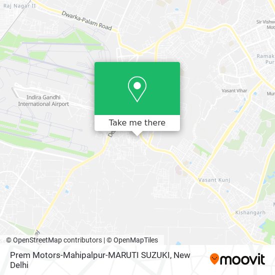 Prem Motors-Mahipalpur-MARUTI SUZUKI map