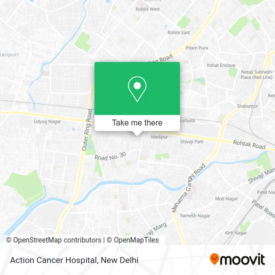 Action Cancer Hospital map