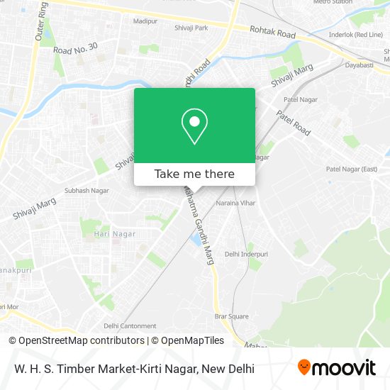 W. H. S. Timber Market-Kirti Nagar map