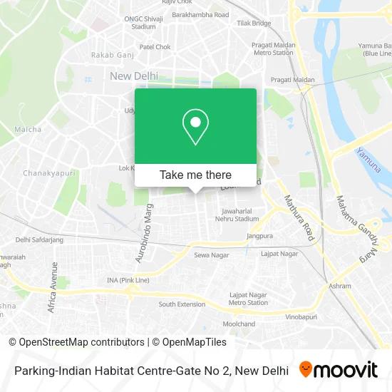 Parking-Indian Habitat Centre-Gate No 2 map