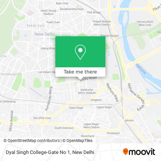 Dyal Singh College-Gate No 1 map