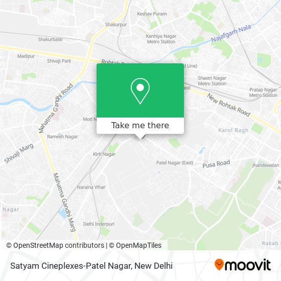 Satyam Cineplexes-Patel Nagar map