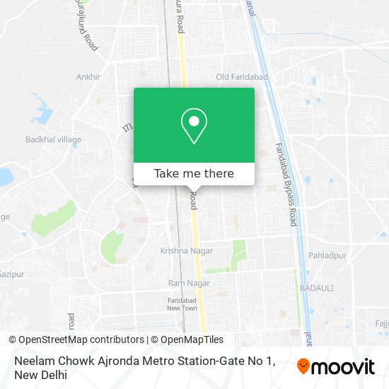 Neelam Chowk Ajronda Metro Station-Gate No 1 map