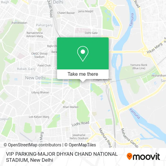 VIP PARKING-MAJOR DHYAN CHAND NATIONAL STADIUM map